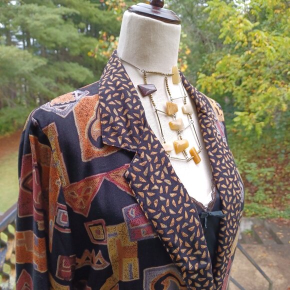 90s Vintage Lightweight Loose Fit Blazer, S/M - Picture 3 of 6